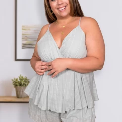 Boutique Simplified All Frills & Flare Romper Tank Tops