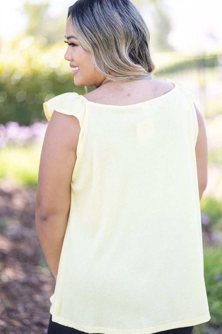 Boutique Simplified Sunshine Infusion Flutter Sleeve Tops 3 Boutique Simplified Sunshine Infusion Flutter Sleeve Tops