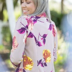 Boutique Simplified Tops Blazer Of Glory - Taupe Floral 9 Boutique Simplified Tops Blazer Of Glory - Taupe Floral