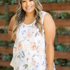 Boutique Simplified Tops Sweet Petals Sleeveless Top