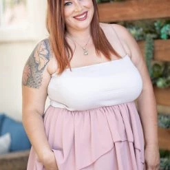 Boutique Simplified Tops Arabesque Smocked Babydoll