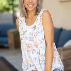 Boutique Simplified Tops Sweet Petals Sleeveless Top