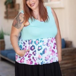 Boutique Simplified Tops Lisa Frankie Tiered Dress