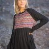 Boutique Simplified Desert Nights Long Sleeve Tops