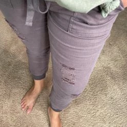 La Miel Distressed Jogger Bottoms