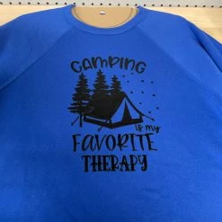 Serenity Brands Camping Is The Therapy Fleece Sweatshirt