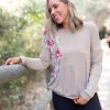 Boutique Simplified Side With Love Long Sleeve Top Tops