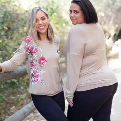 Boutique Simplified Side With Love Long Sleeve Top Tops