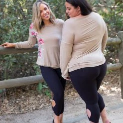 Boutique Simplified Side With Love Long Sleeve Top Tops