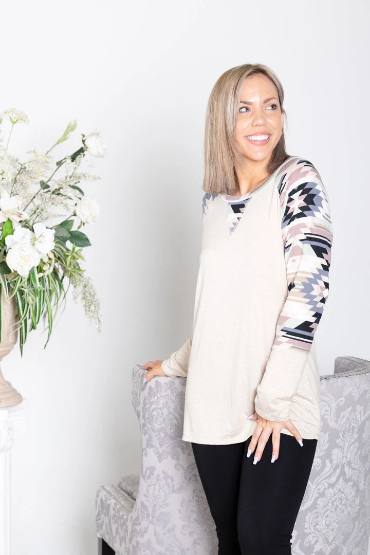 Boutique Simplified Tops Thinkin' Bout You Raglan 2 Boutique Simplified Tops Thinkin' Bout You Raglan