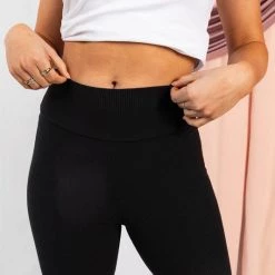 White Birch Bottoms Ribbed Knit Bike Shorts